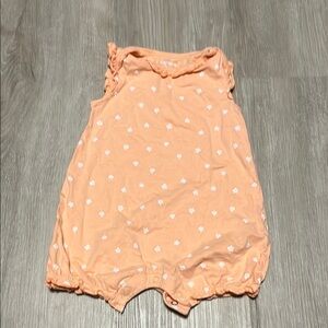 4 for $20 Peach Floral Baby Romper